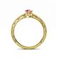 4 - Rachel Classic 7x5 mm Pear Shape Pink Tourmaline Solitaire Engagement Ring 
