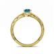 4 - Rachel Classic 7x5 mm Emerald Shape London Blue Topaz Solitaire Engagement Ring 