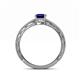 4 - Rachel Classic 7x5 mm Emerald Shape Blue Sapphire Solitaire Engagement Ring 