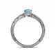 4 - Rachel Classic 7x5 mm Emerald Shape Aquamarine Solitaire Engagement Ring 