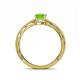 4 - Rachel Classic 7x5 mm Emerald Shape Peridot Solitaire Engagement Ring 