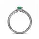 4 - Rachel Classic 7x5 mm Emerald Shape Emerald Solitaire Engagement Ring 