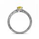 4 - Rachel Classic 7x5 mm Emerald Shape Yellow Sapphire Solitaire Engagement Ring 