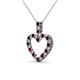 3 - Zylah Red Garnet and Diamond Heart Pendant 