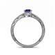 4 - Rachel Classic 7x5 mm Emerald Shape Iolite Solitaire Engagement Ring 