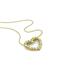1 - Zayna 2.00 mm Round Yellow Sapphire and Diamond Heart Pendant 