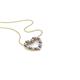 1 - Zayna 2.00 mm Round Iolite and Diamond Heart Pendant 