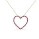 2 - Elaina Pink Sapphire and Diamond Heart Pendant 