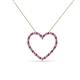 2 - Elaina Pink Sapphire and Diamond Heart Pendant 