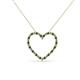 2 - Elaina Green Garnet and Diamond Heart Pendant 