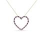 2 - Elaina Amethyst and Diamond Heart Pendant 