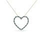 2 - Elaina Blue Topaz and Diamond Heart Pendant 