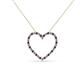 2 - Elaina Iolite and Diamond Heart Pendant 