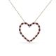 2 - Elaina Red Garnet and Diamond Heart Pendant 