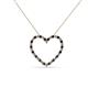 2 - Elaina Black and White Diamond Heart Pendant 