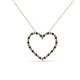2 - Elaina Smoky Quartz and Diamond Heart Pendant 
