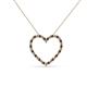 2 - Elaina Smoky Quartz and Diamond Heart Pendant 