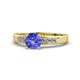 1 - Merlyn Classic Tanzanite and Diamond Engagement Ring 