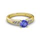 2 - Merlyn Classic Tanzanite and Diamond Engagement Ring 