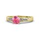 1 - Merlyn Classic Pink Tourmaline and Diamond Engagement Ring 