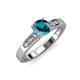 3 - Merlyn Classic London Blue Topaz and Diamond Engagement Ring 