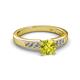 2 - Merlyn Classic Yellow and White Diamond Engagement Ring 