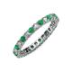 2 - Joyce 2.70 mm Emerald and Diamond Eternity Band 