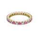 2 - Joyce 3.00 mm Pink Sapphire and Diamond Eternity Band 