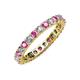 3 - Joyce 3.00 mm Pink Sapphire and Diamond Eternity Band 