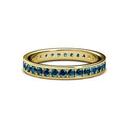 Livia Blue Diamond Eternity Band Blue Diamond Womens Eternity Ring Stackable ctw K Yellow Gold