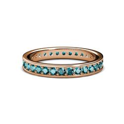 Livia London Blue Topaz Eternity Band London Blue Topaz Womens Eternity Ring Stackable ctw K Rose Gold