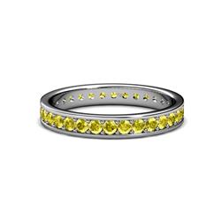 Livia Yellow Diamond Eternity Band Yellow Diamond Womens Eternity Ring Stackable ctw K White Gold