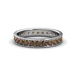 Livia Smoky Quartz Eternity Band Smoky Quartz Womens Eternity Ring Stackable ctw K White Gold