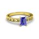 2 - Niah Classic 7x5 mm Emerald Shape Tanzanite Solitaire Engagement Ring 