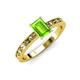 3 - Niah Classic 7x5 mm Emerald Shape Peridot Solitaire Engagement Ring 