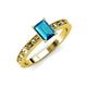 3 - Niah Classic 7x5 mm Emerald Shape London Blue Topaz Solitaire Engagement Ring 