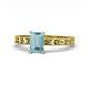 1 - Niah Classic 7x5 mm Emerald Shape Aquamarine Solitaire Engagement Ring 