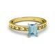 2 - Niah Classic 7x5 mm Emerald Shape Aquamarine Solitaire Engagement Ring 