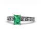 1 - Niah Classic 7x5 mm Emerald Shape Emerald Solitaire Engagement Ring 