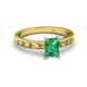 2 - Niah Classic 7x5 mm Emerald Shape Emerald Solitaire Engagement Ring 