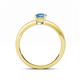 4 - Niah Classic 7x5 mm Emerald Shape Blue Topaz Solitaire Engagement Ring 