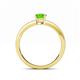 4 - Niah Classic 7x5 mm Emerald Shape Peridot Solitaire Engagement Ring 