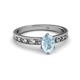 2 - Niah Classic 7x5 mm Oval Shape Aquamarine Solitaire Engagement Ring 