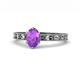 1 - Niah Classic 7x5 mm Oval Shape Amethyst Solitaire Engagement Ring 
