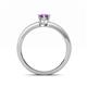 4 - Niah Classic 7x5 mm Oval Shape Amethyst Solitaire Engagement Ring 