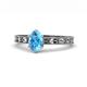 1 - Niah Classic 7x5 mm Oval Shape Blue Topaz Solitaire Engagement Ring 