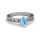 2 - Niah Classic 7x5 mm Oval Shape Blue Topaz Solitaire Engagement Ring 