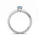 4 - Niah Classic 7x5 mm Oval Shape Blue Topaz Solitaire Engagement Ring 