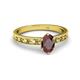 2 - Niah Classic 7x5 mm Oval Shape Red Garnet Solitaire Engagement Ring 