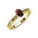 3 - Niah Classic 7x5 mm Oval Shape Red Garnet Solitaire Engagement Ring 